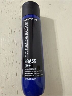 Matrix Brass Off Conditioner - Blue and Black Bottle